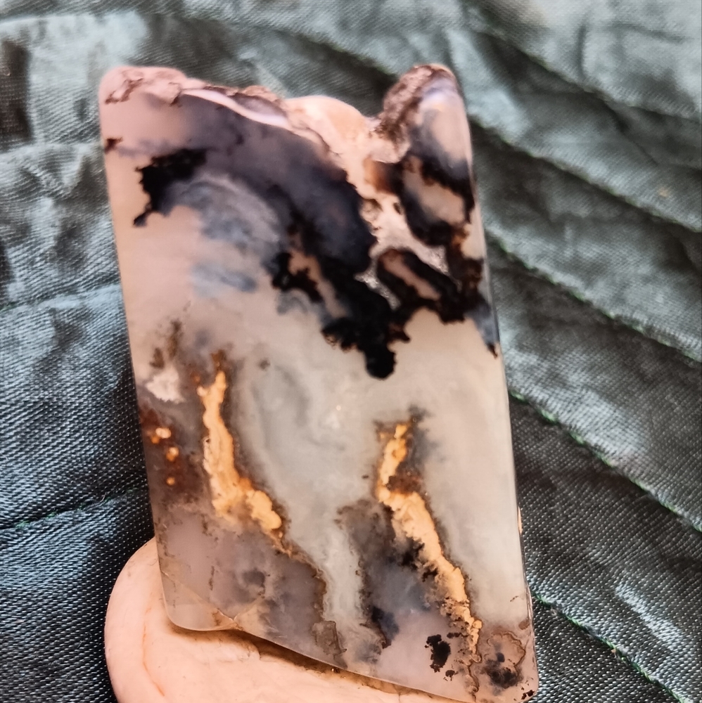 Fire Agate slice - Picture 2 of 4